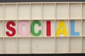 Social Spelled Wooden Letters