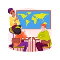 Social studies tutor isolated cartoon vector illustration.