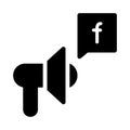 Social glyph flat vector icon