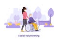 Social Volunteering concept during the pandemic