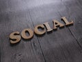 Social Words Typography Concept Royalty Free Stock Photo