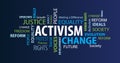 Activism Word Cloud Royalty Free Stock Photo