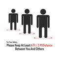 For your safety, please keep at least 6 ft/ 2 m distance between you and others.