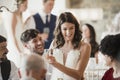 Socialising With Our Wedding Guests Royalty Free Stock Photo