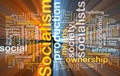 Socialism word cloud glowing Royalty Free Stock Photo