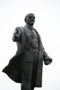 Vladimir Ilyich Lenin Statue monument on the white sky Royalty Free Stock Photo