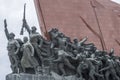 Socialist Revolution monument at Mansu Hill Grand Monument, Pyongyang, North Korea