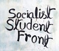 socialist student front graffiti at University of Chittagong, Bangladesh