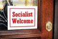Socialist Welcome Sign