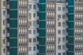 Socialistic facade of an apartment block Royalty Free Stock Photo