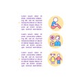 Socialization struggles concept line icons with text