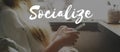 Socialize Community Friendship Network Group Concept Royalty Free Stock Photo