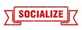 socialize ribbon. socialize grunge band sign.