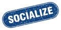 socialize sign. socialize grunge stamp.