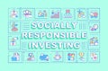 Socially responsible investing word concepts banner