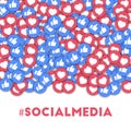 #socialmedia. Social media icons in abstract shape