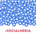 #socialmedia. Social media icons in abstract shape Royalty Free Stock Photo