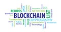 BlockChain Word Cloud Royalty Free Stock Photo