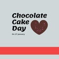 Socials media template for Chocolate Cake Day.