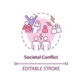 Societal conflict concept icon Royalty Free Stock Photo