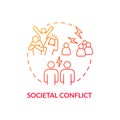 Societal conflict red gradient concept icon Royalty Free Stock Photo