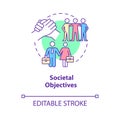 Societal objectives concept icon
