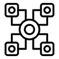 Societal sincerity help icon outline vector. Sensed linear law Royalty Free Stock Photo