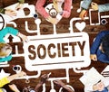 Society Community Global Togetherness Connecting Internet Concep Royalty Free Stock Photo
