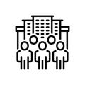 Black line icon for Society, community and building Royalty Free Stock Photo