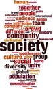 Society word cloud Royalty Free Stock Photo