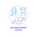 Socioeconomic status blue gradient concept icon