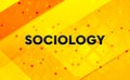 Sociology abstract digital banner yellow background