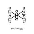 Sociology icon. Trendy modern flat linear vector Sociology icon Royalty Free Stock Photo