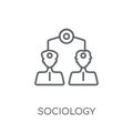 Sociology linear icon. Modern outline Sociology logo concept on