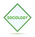 Sociology modern abstract green diamond button