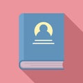 Sociology old book icon, flat style Royalty Free Stock Photo