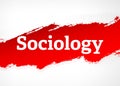 Sociology Red Brush Abstract Background Illustration Royalty Free Stock Photo