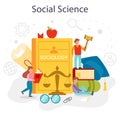 Sociology school subject. Students studying society, pattern Royalty Free Stock Photo