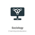 Sociology vector icon on white background. Flat vector sociology icon symbol sign from modern e learning and education collection