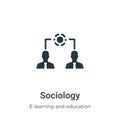 Sociology vector icon on white background. Flat vector sociology icon symbol sign from modern e learning and education collection