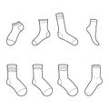 Sock clipart sock drawing sock icon symbol isolated on white background vector Royalty Free Stock Photo