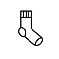 Sock clipart sock drawing sock icon symbol isolated on white background vector Royalty Free Stock Photo
