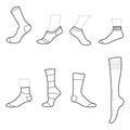 Sock clipart sock drawing sock icon symbol isolated on white background vector Royalty Free Stock Photo