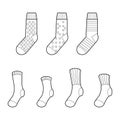 Sock clipart sock drawing sock icon symbol isolated on white background vector