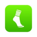 Sock icon green vector Royalty Free Stock Photo