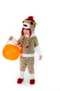 Sock Monkey Halloween Costume Royalty Free Stock Photo