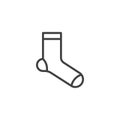 Sock outline icon