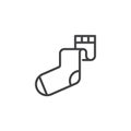 Sock outline icon