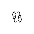 Socket cable electronic car Outline Icon, Logo, and illustration