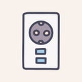 socket color vector doodle simple icon design